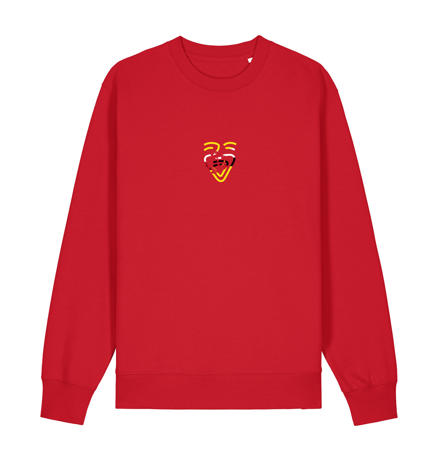 Red Printed Sweater Front