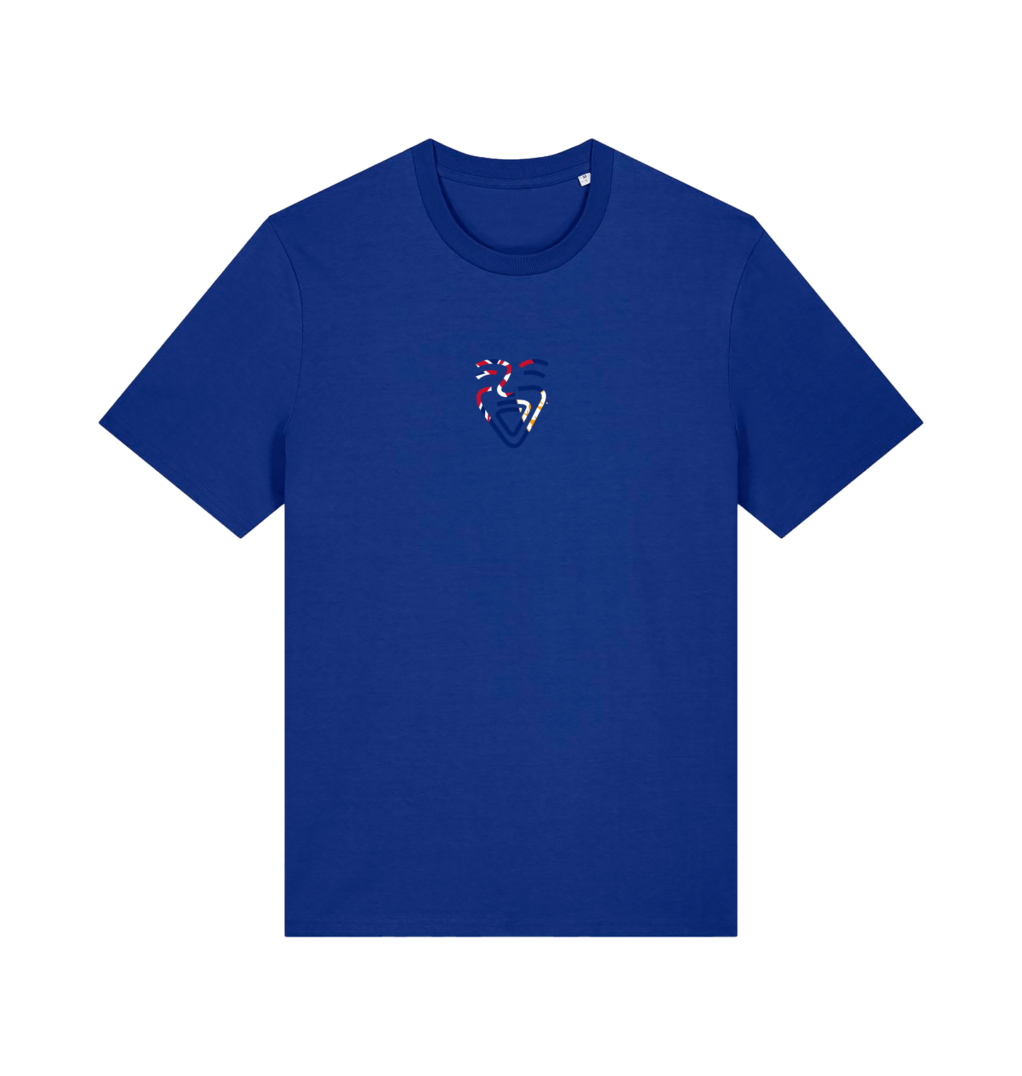 Worker Blue Printed T-shirt Front