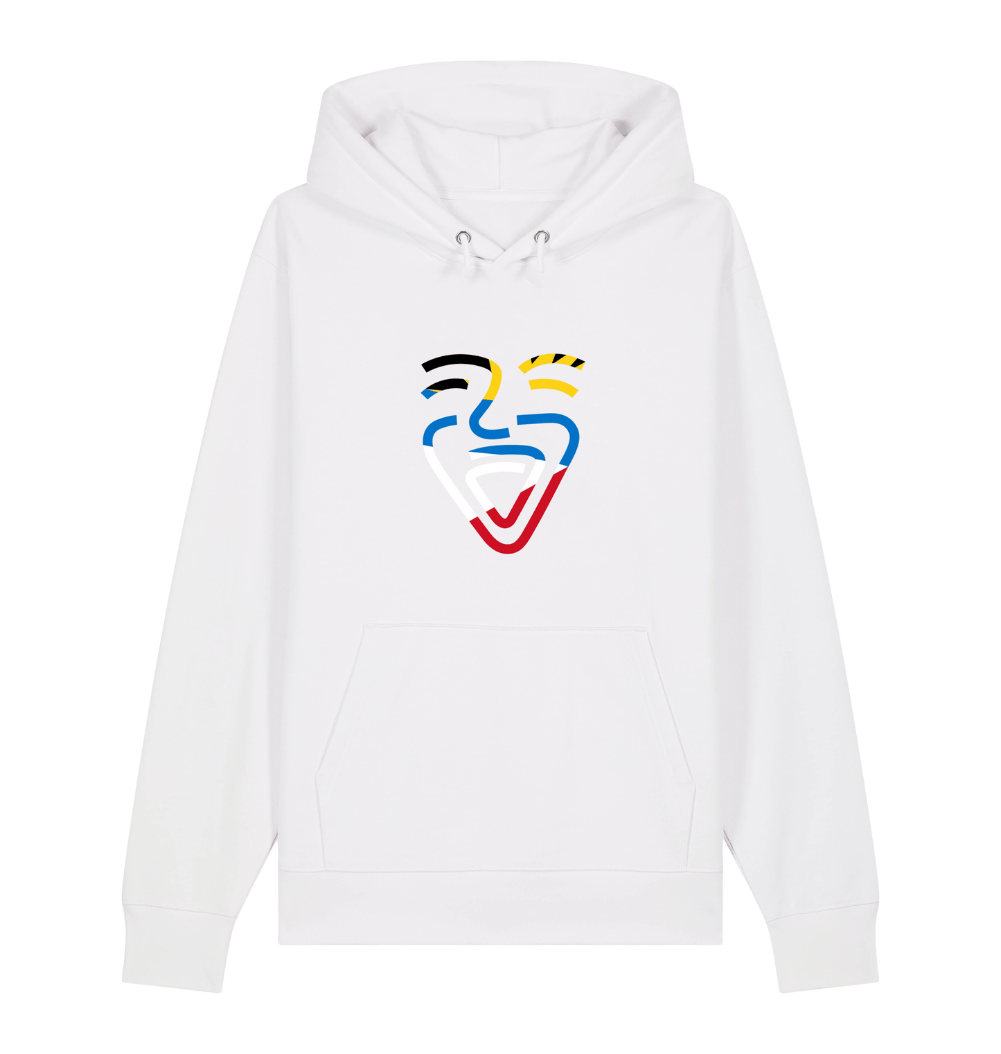 White Printed Sweater Front