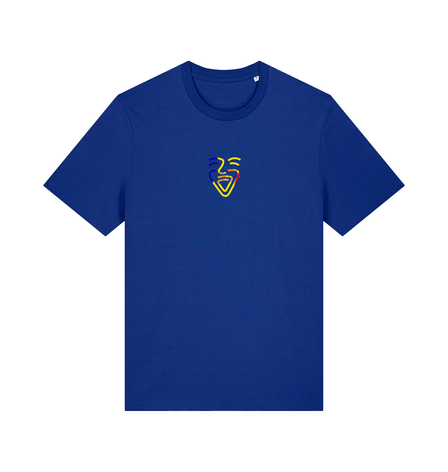 Worker Blue Printed T-shirt Front