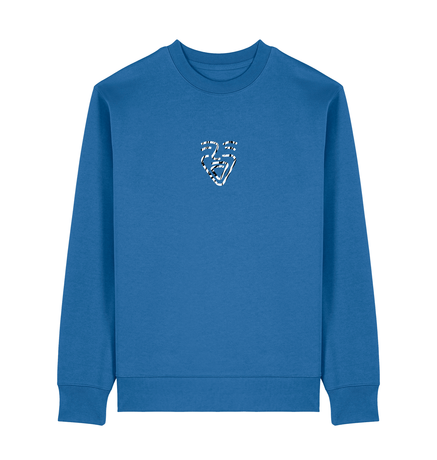 Mindful Blue Printed Sweater Front