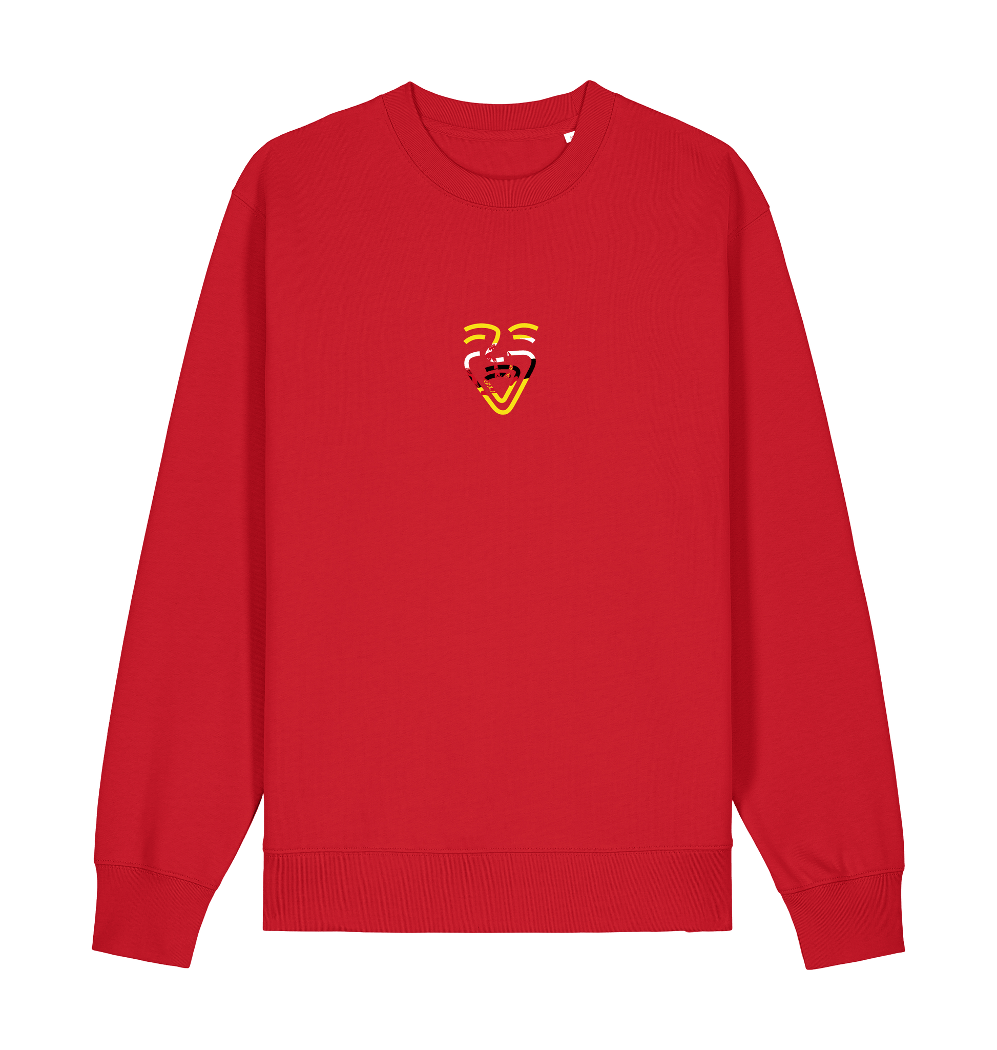 Red Printed Sweater Front