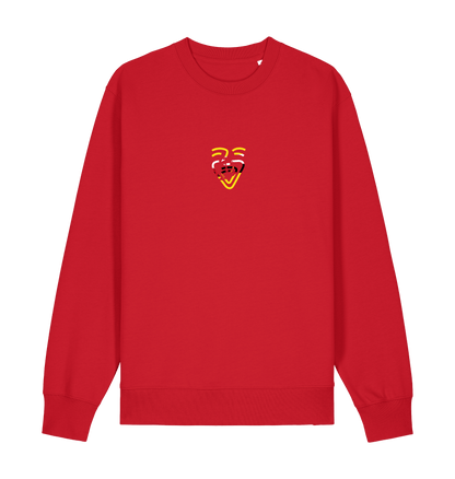 Red Printed Sweater Front