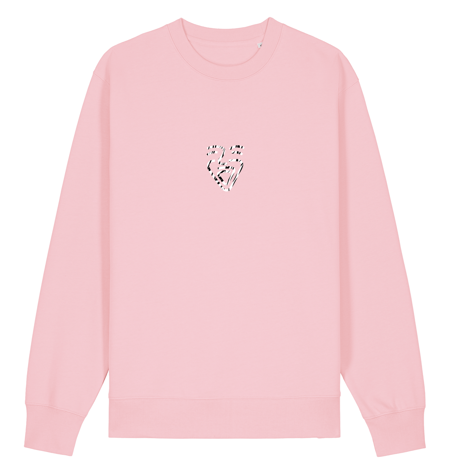 Cotton Pink Printed Sweater Front