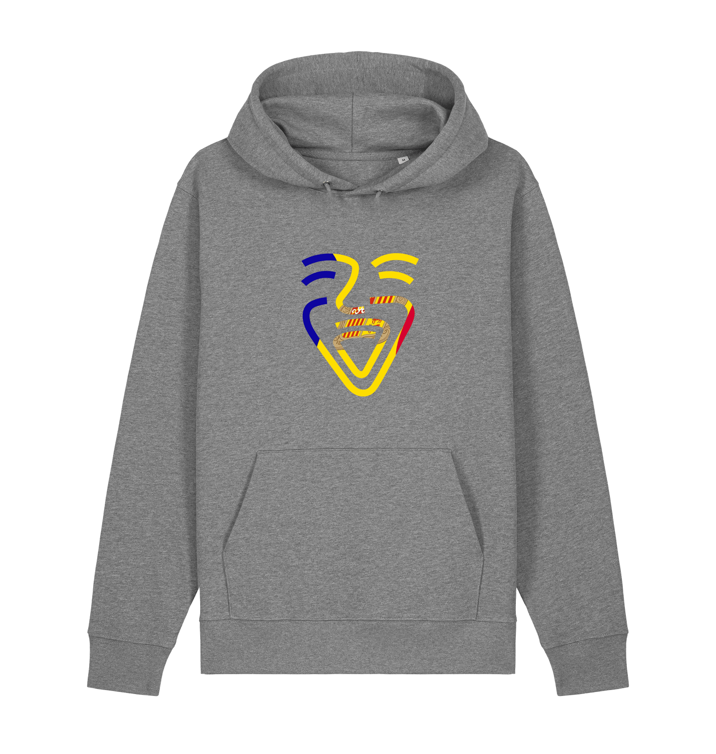 Mid Heather Grey Printed Sweater Front