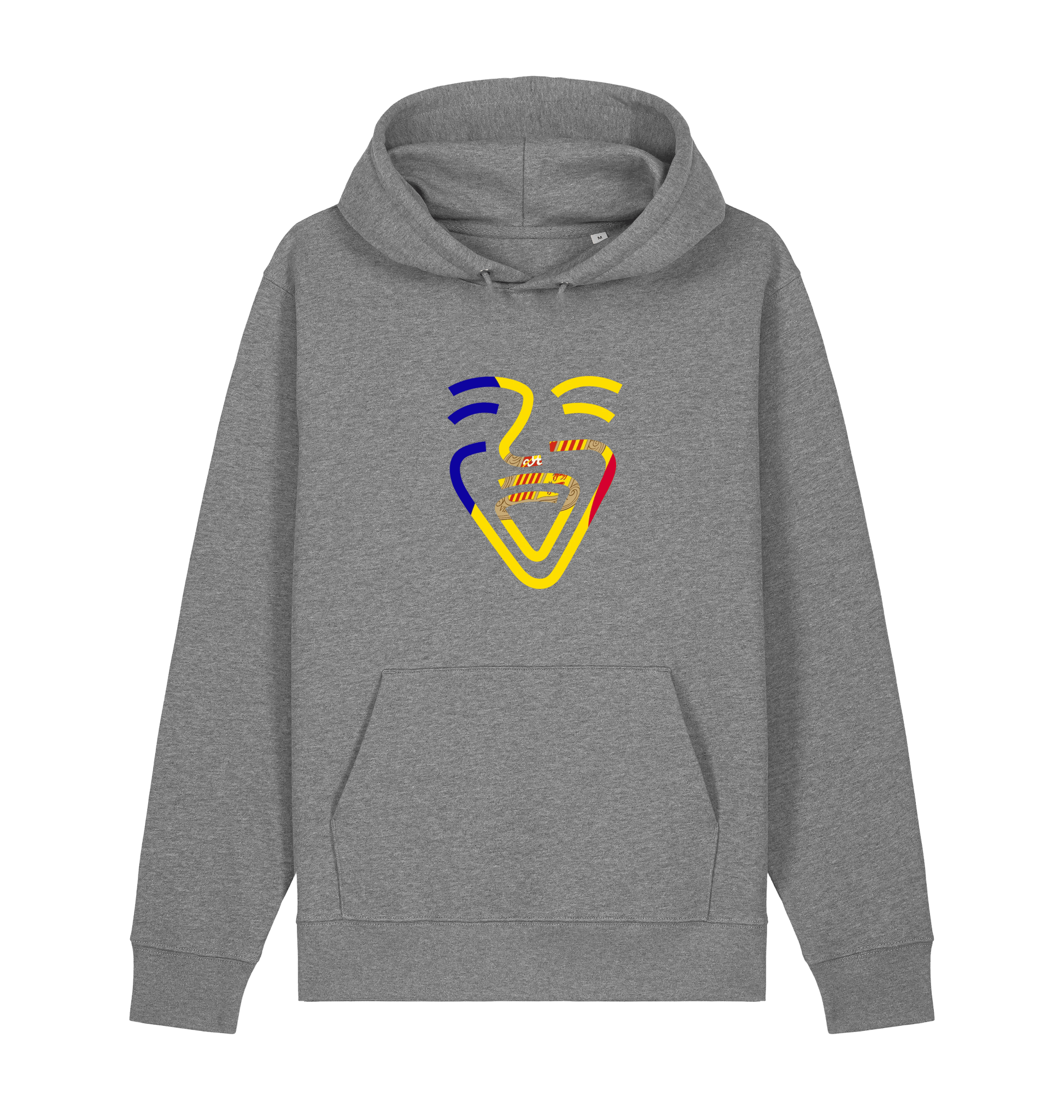 Mid Heather Grey Printed Sweater Front