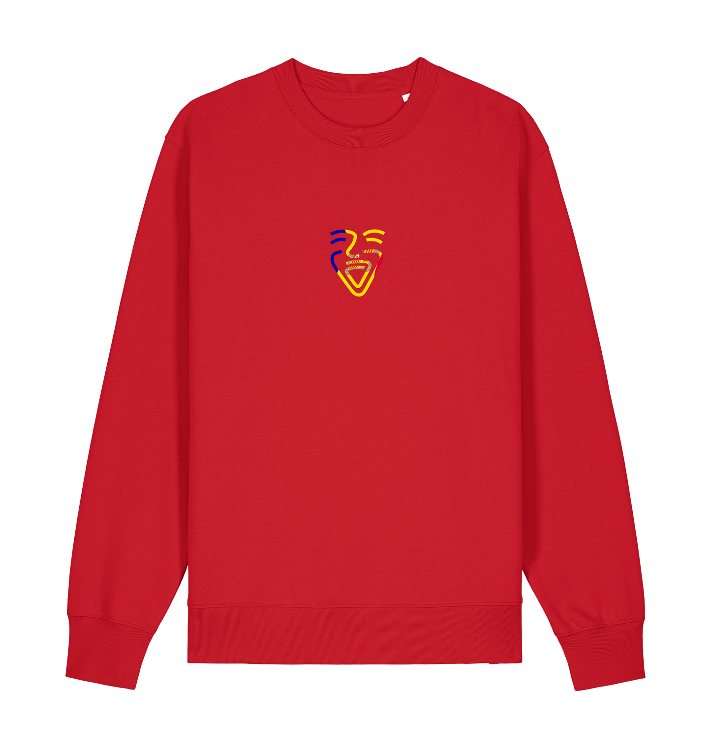 Red Printed Sweater Front