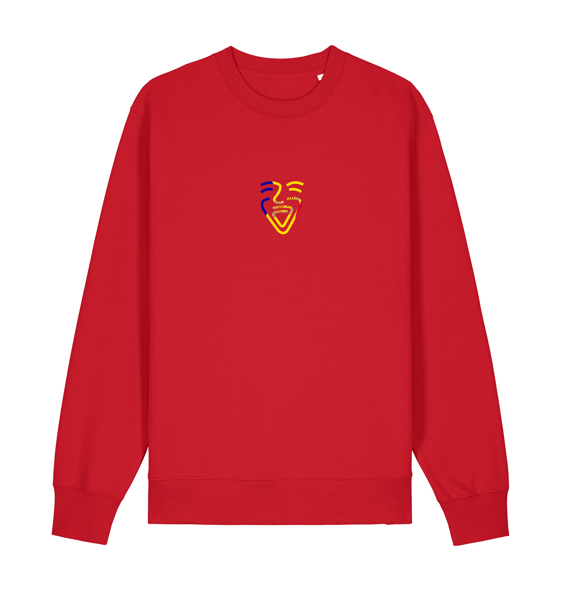 Red Printed Sweater Front