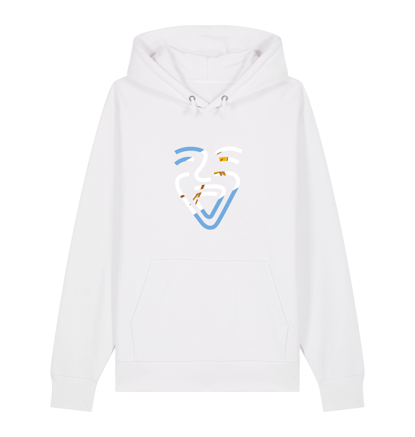 White Printed Sweater Front