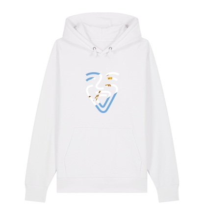 White Printed Sweater Front