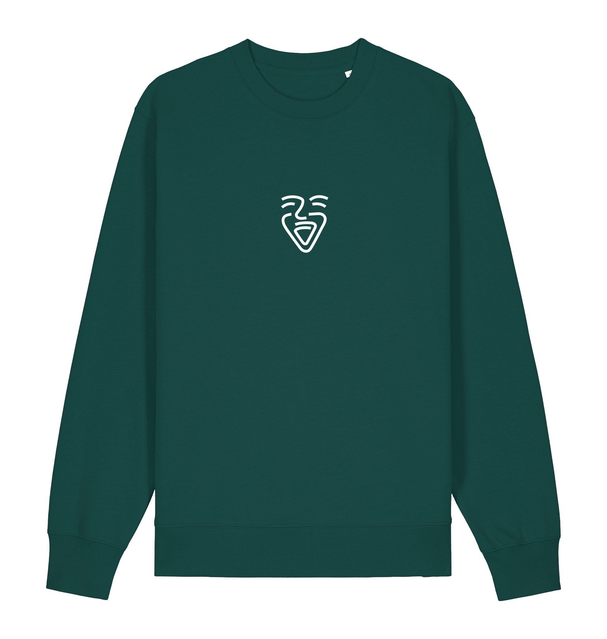 Glazed Green Printed Sweater Front