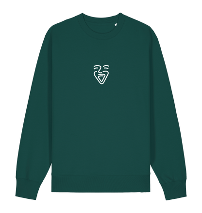 Glazed Green Printed Sweater Front