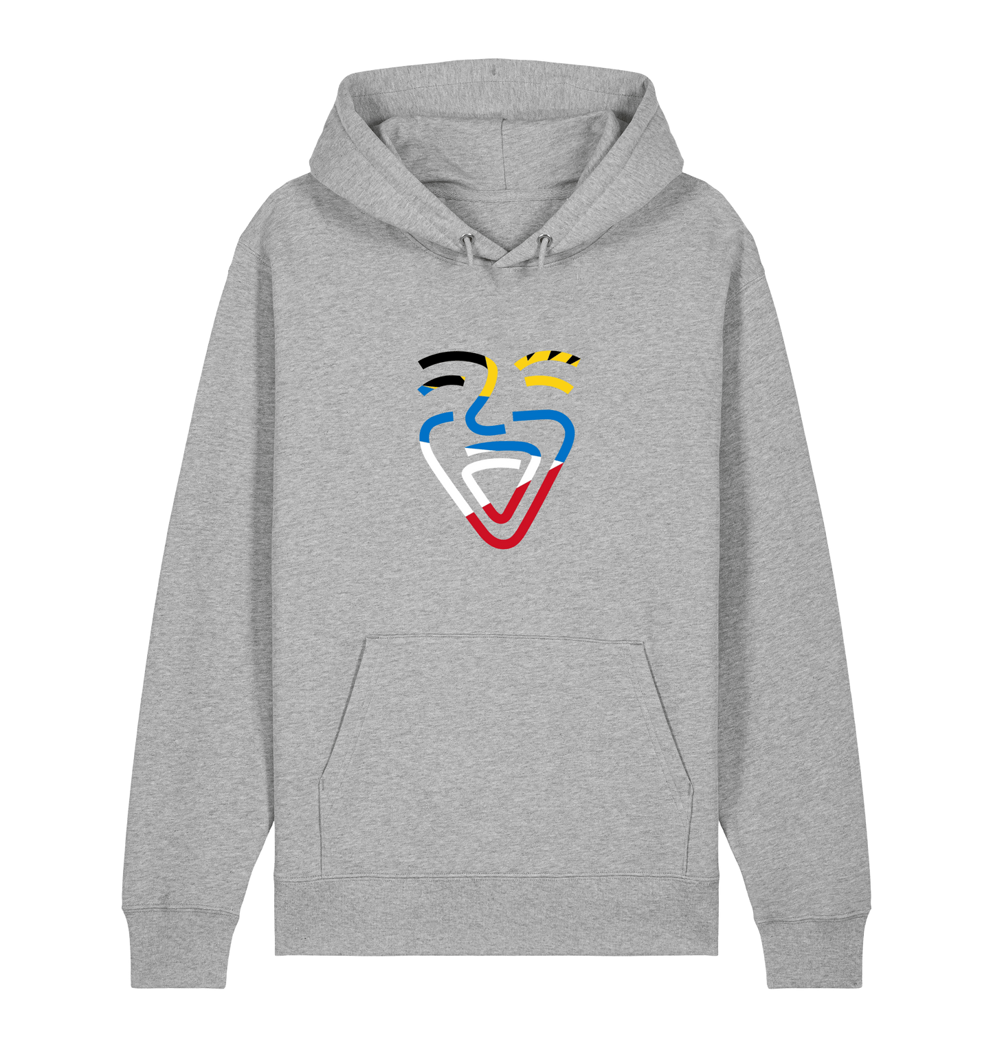 Heather Grey Printed Sweater Front
