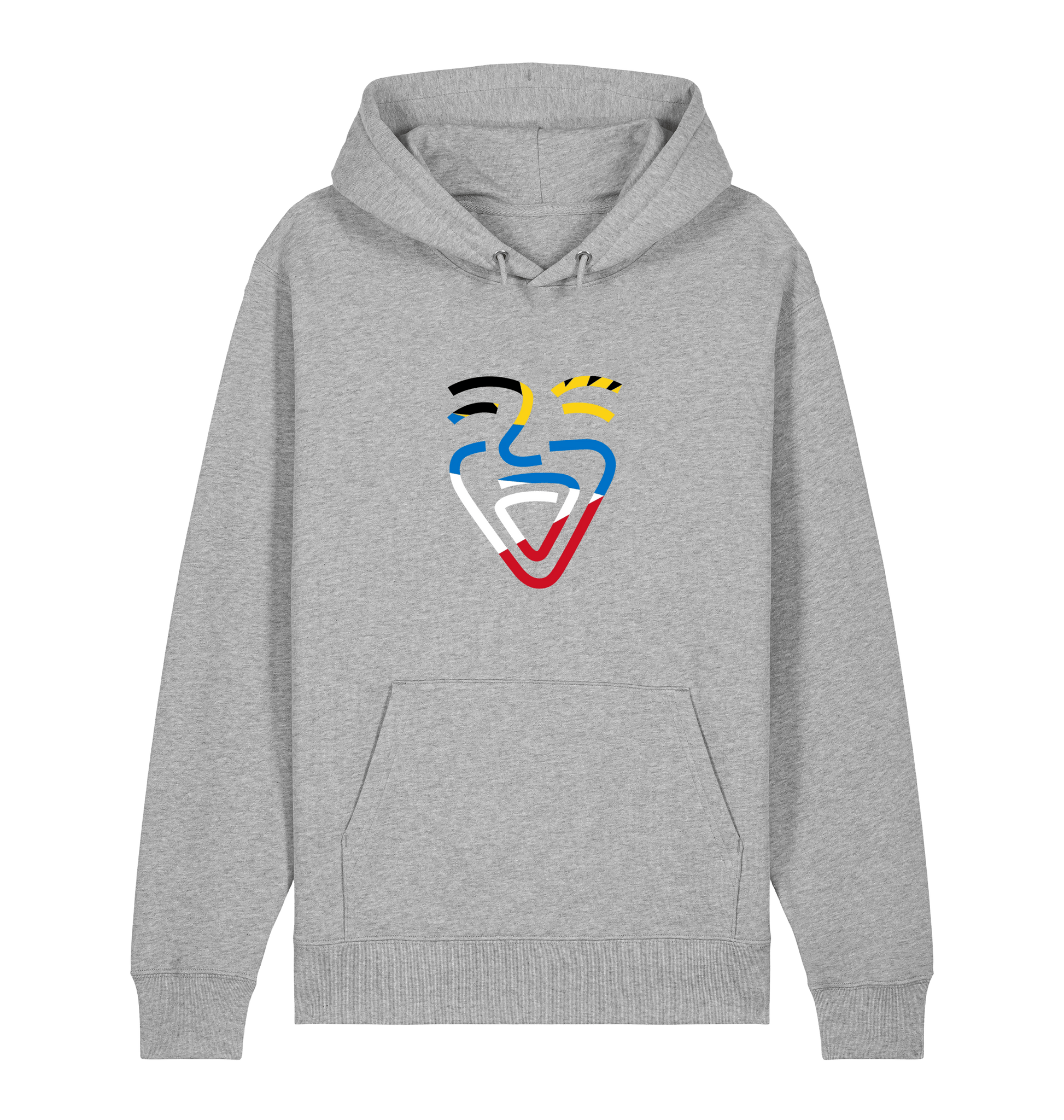Heather Grey Printed Sweater Front