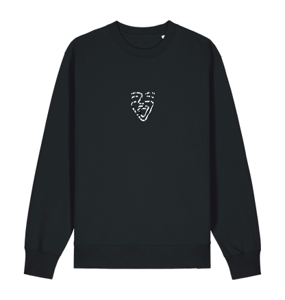 Black Printed Sweater Front