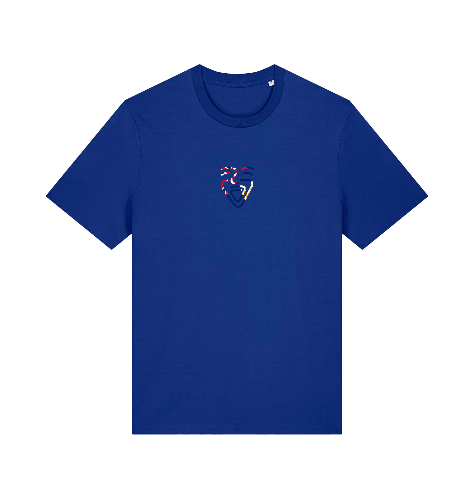 Worker Blue Printed T-shirt Front