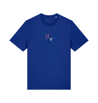 Worker Blue Printed T-shirt Front
