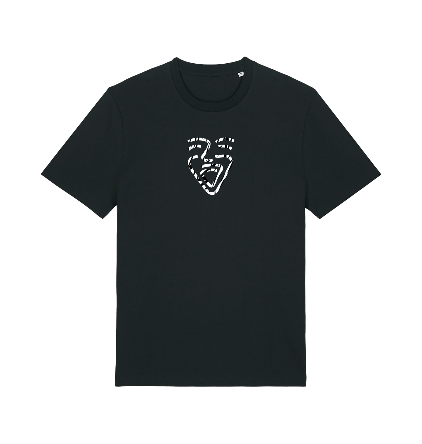 Black Printed T-shirt Front