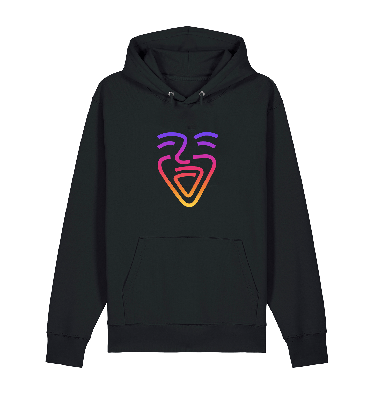 Black Printed Sweater Front