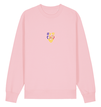 Cotton Pink Printed Sweater Front