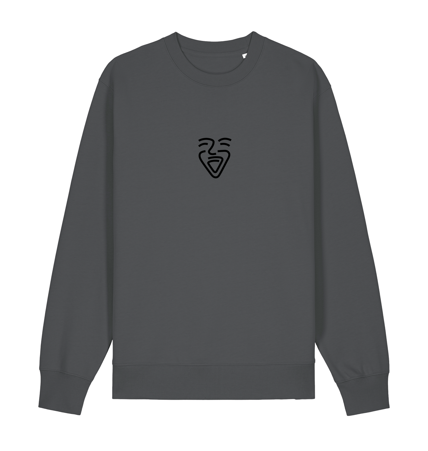 Anthracite Printed Sweater Front