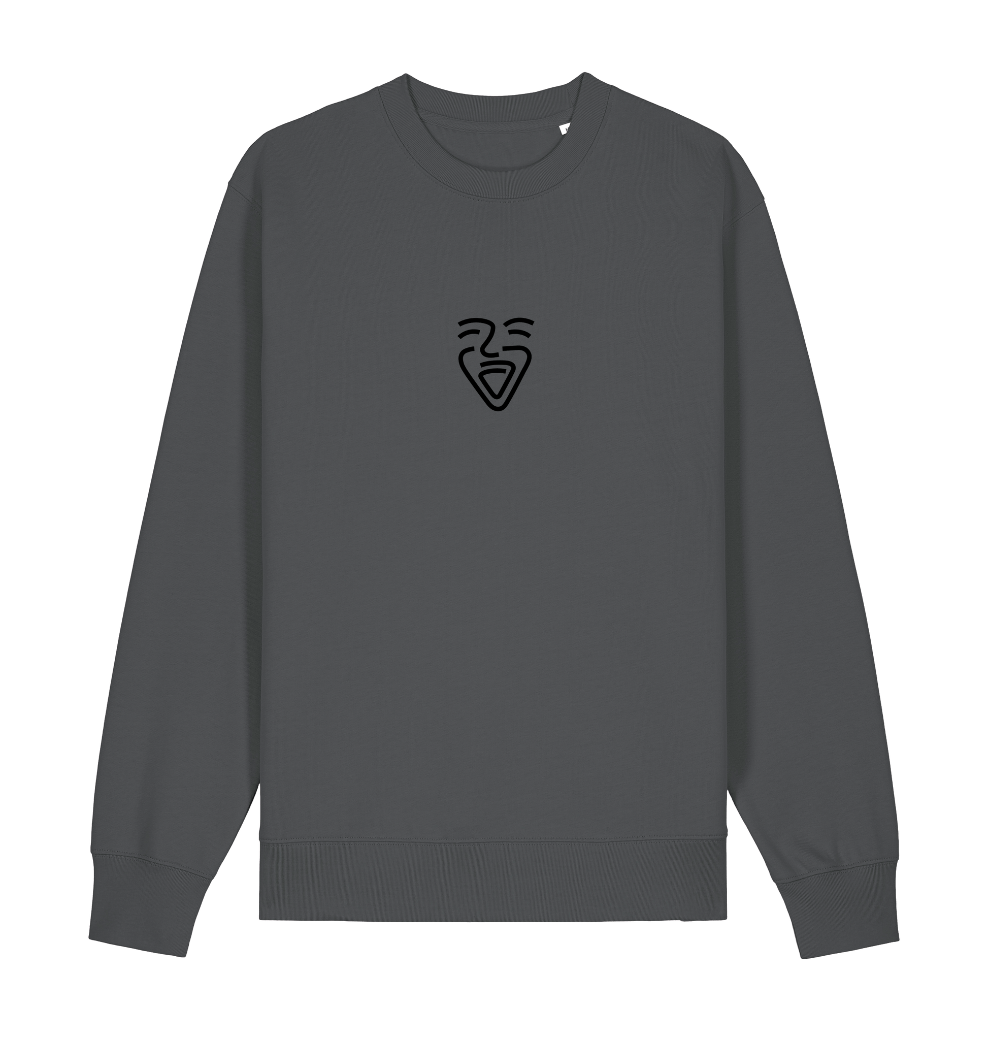 Anthracite Printed Sweater Front