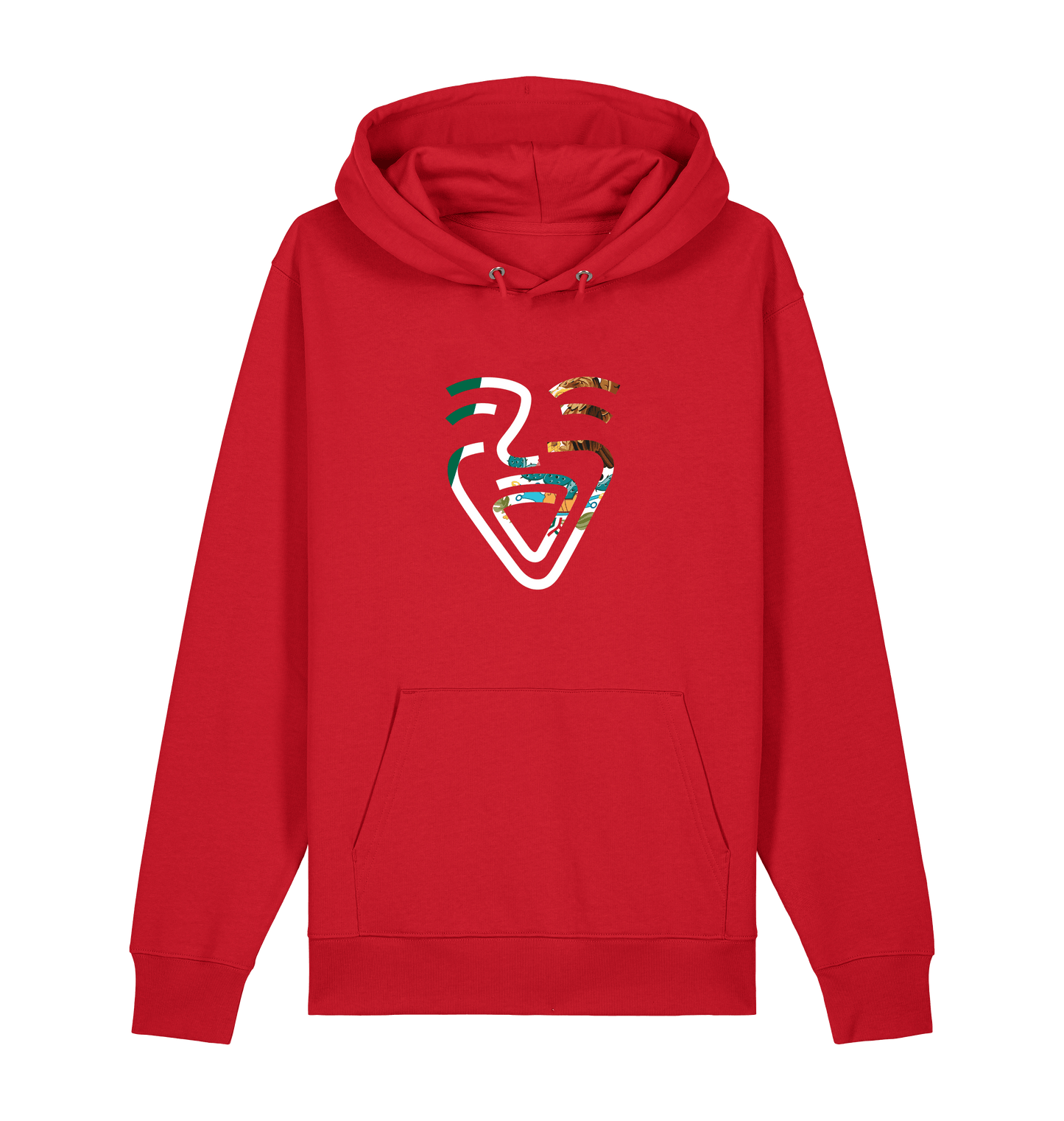 Red Printed Sweater Front