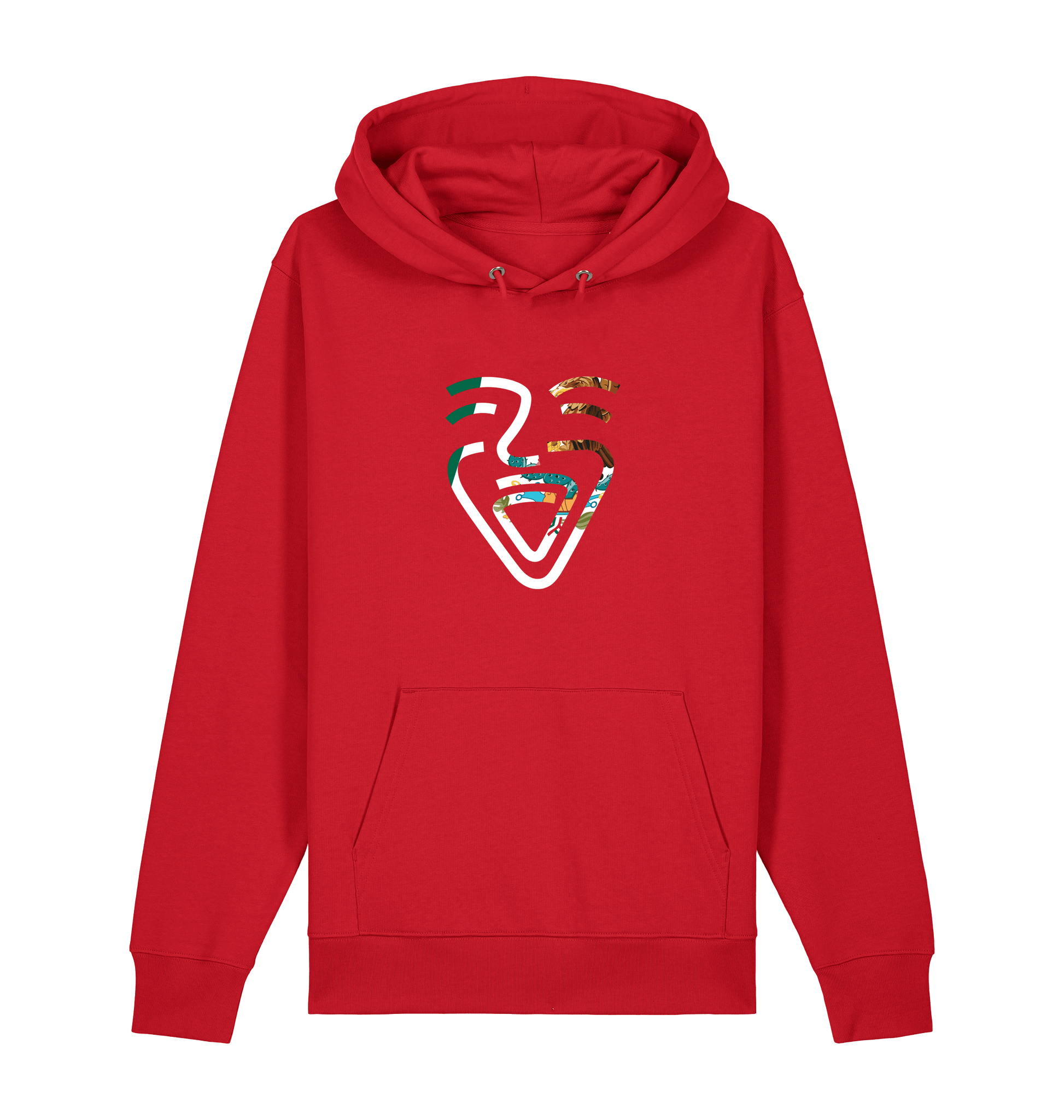 Red Printed Sweater Front