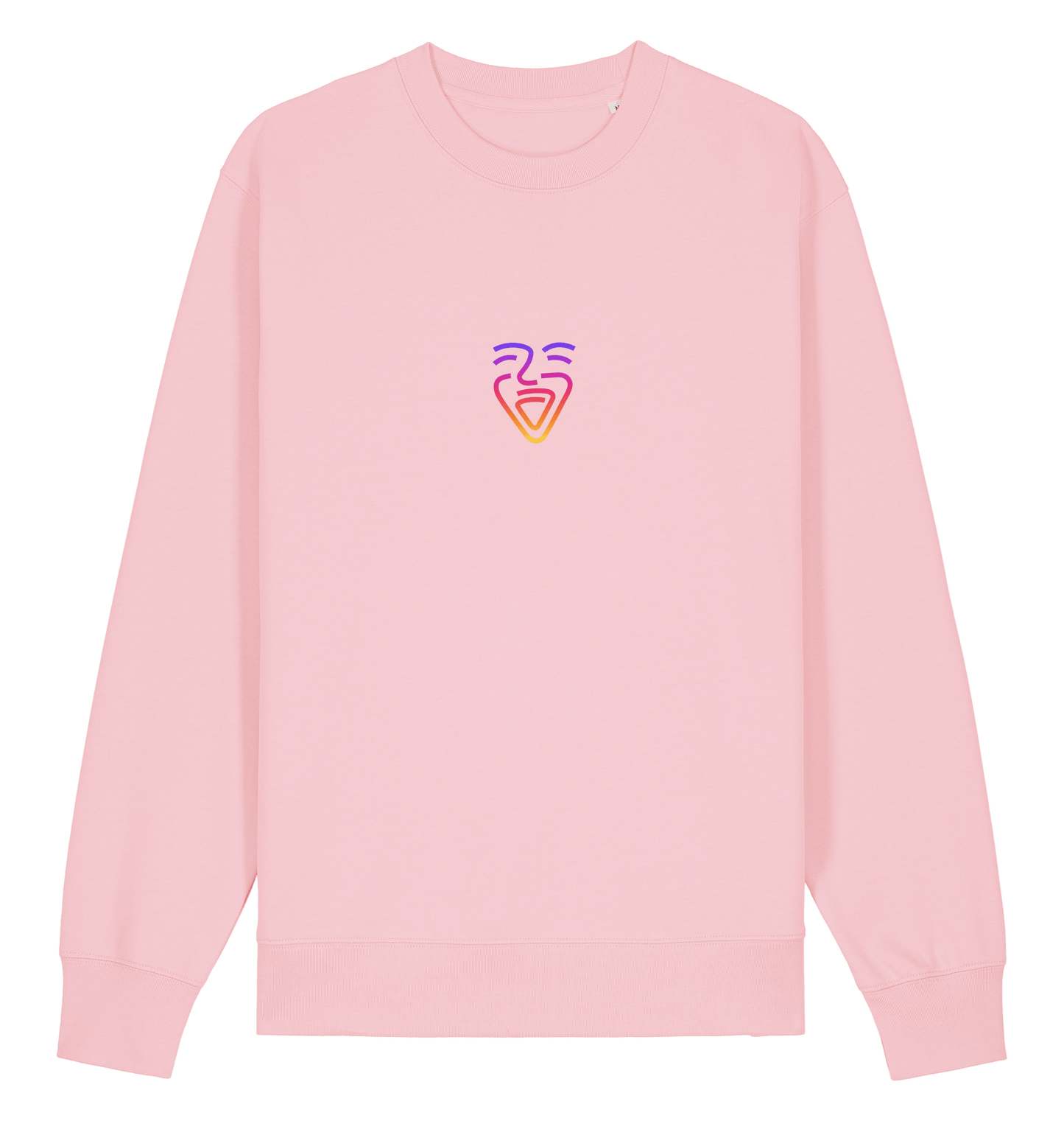 Cotton Pink Printed Sweater Front