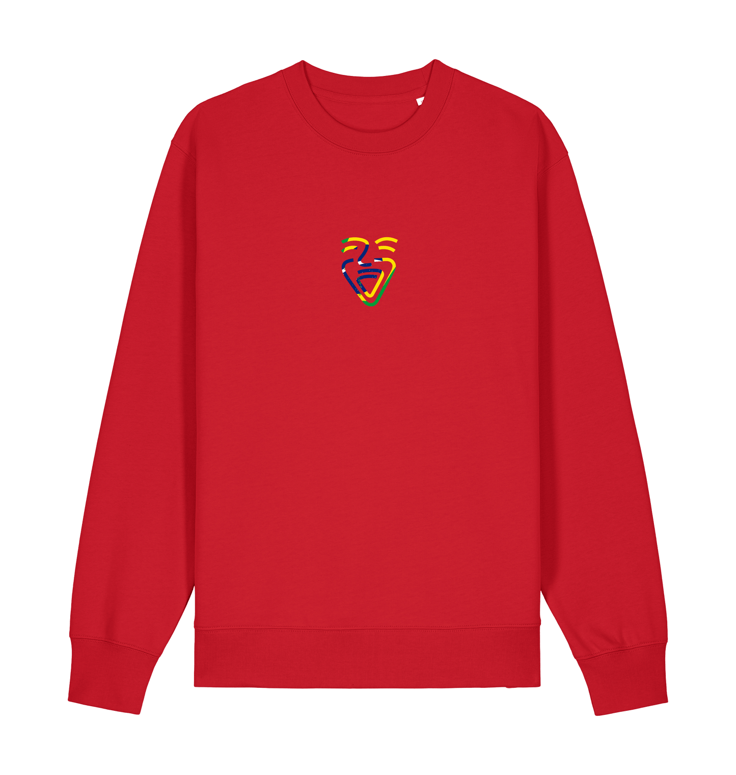 Red Printed Sweater Front