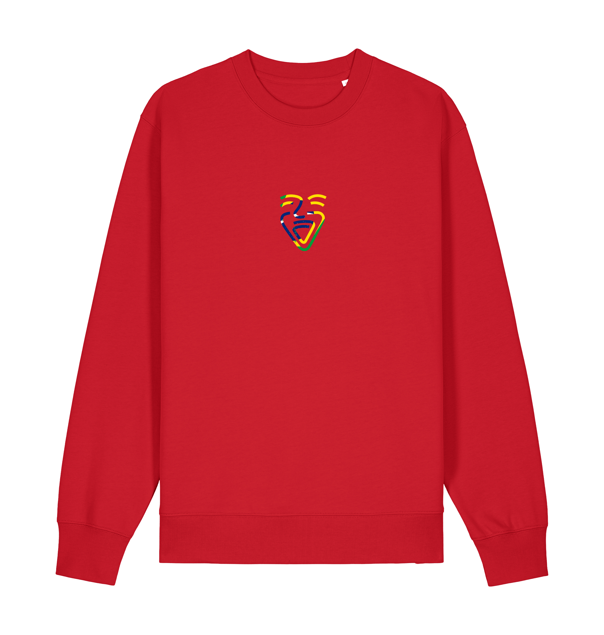 Red Printed Sweater Front