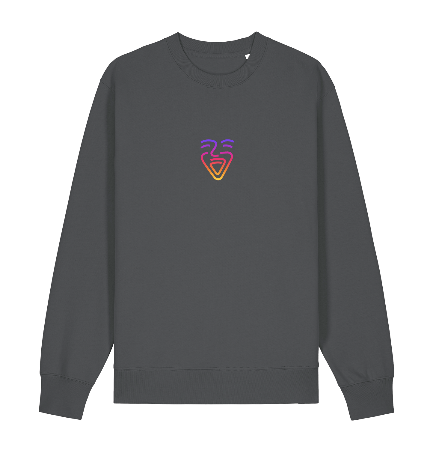 Anthracite Printed Sweater Front