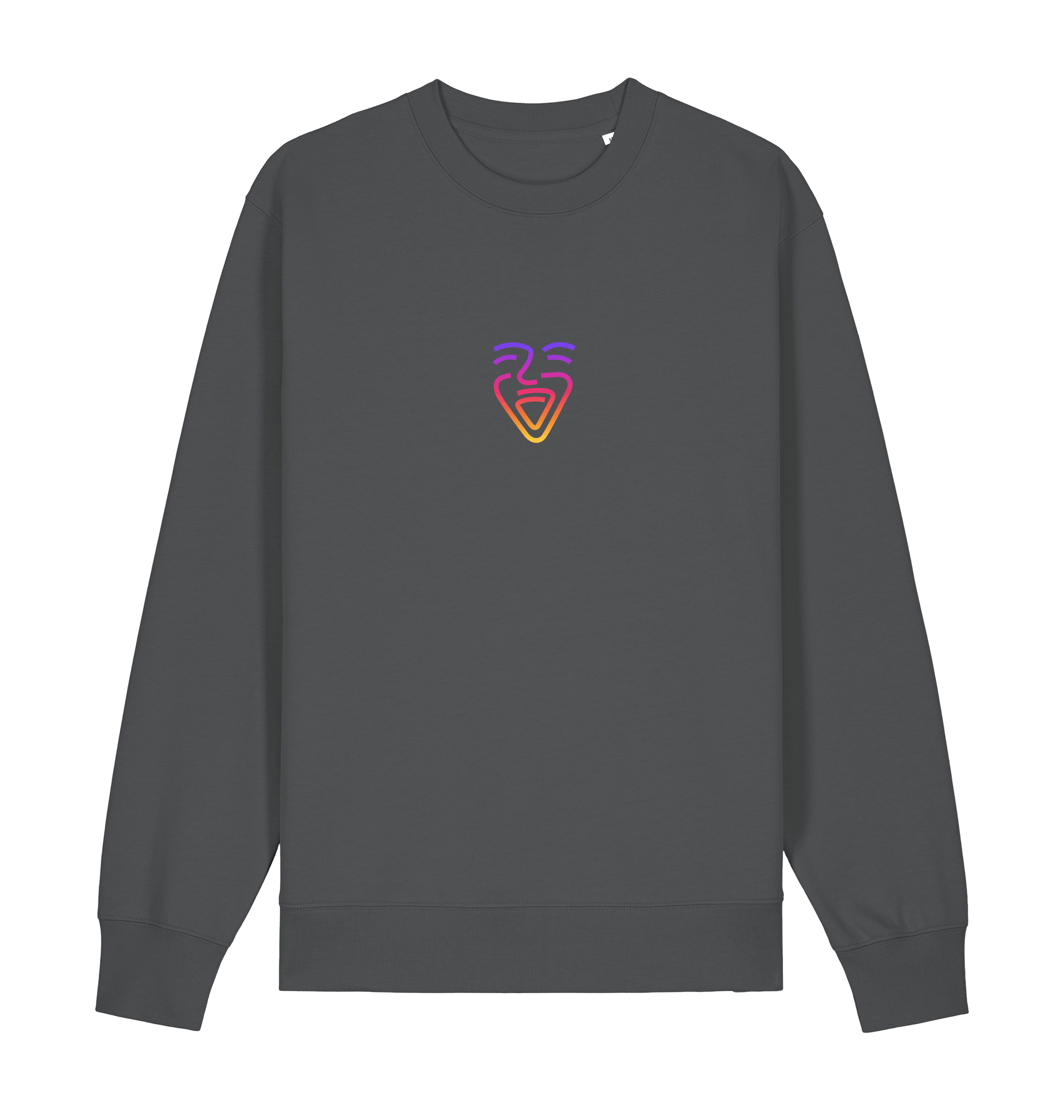 Anthracite Printed Sweater Front