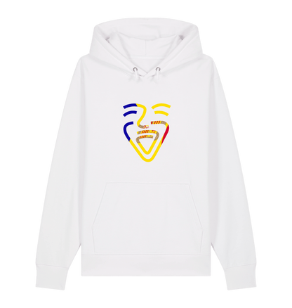 White Printed Sweater Front