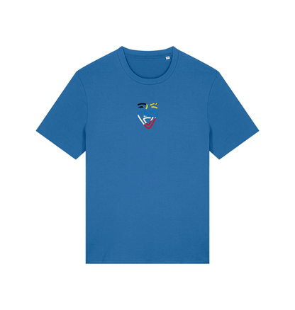 Mindful Blue Printed T-shirt Front