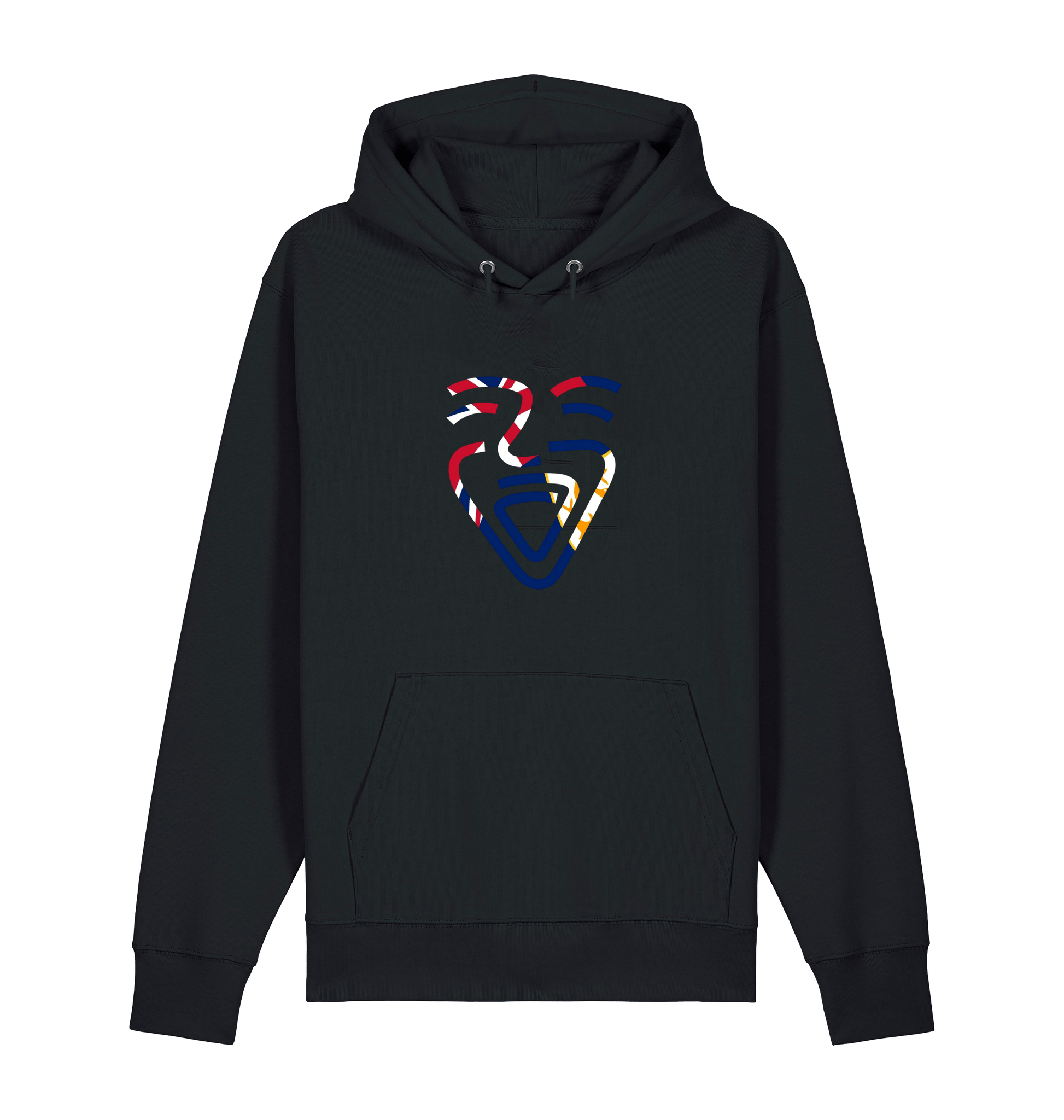 Black Printed Sweater Front