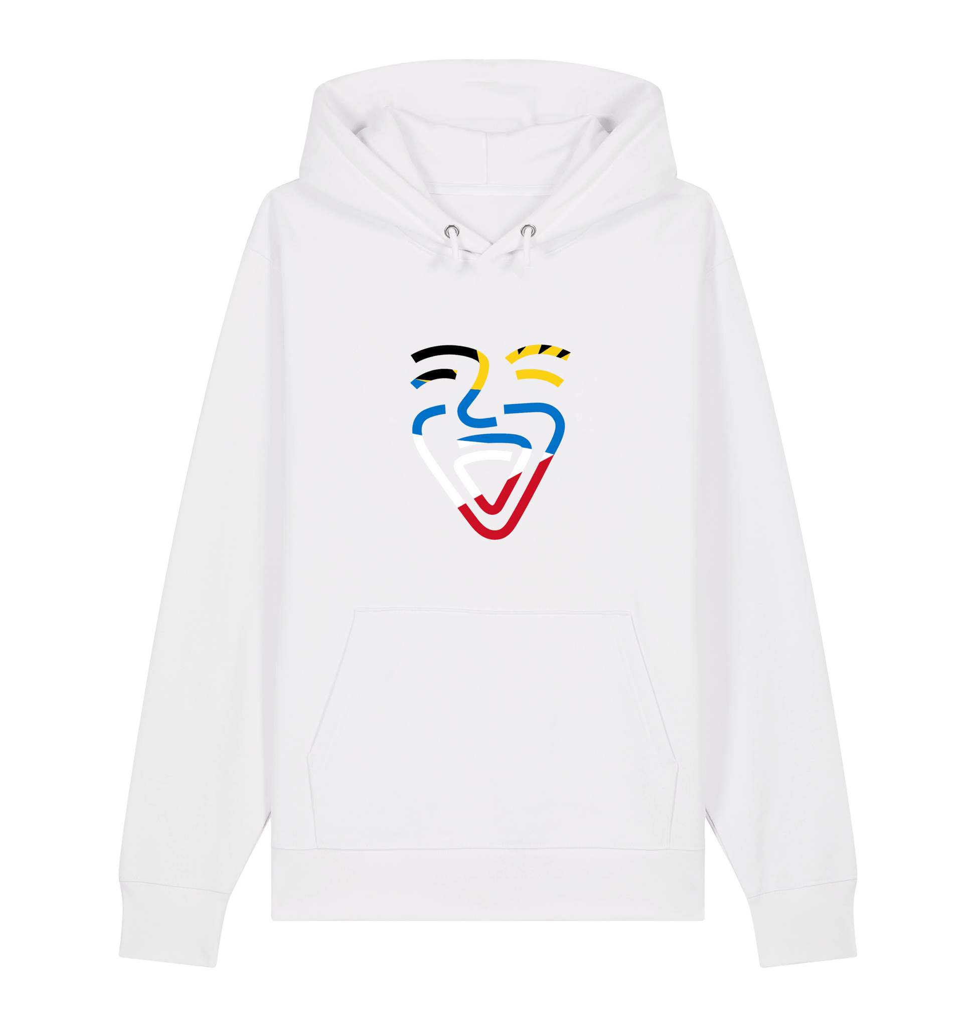 White Printed Sweater Front
