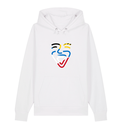 White Printed Sweater Front