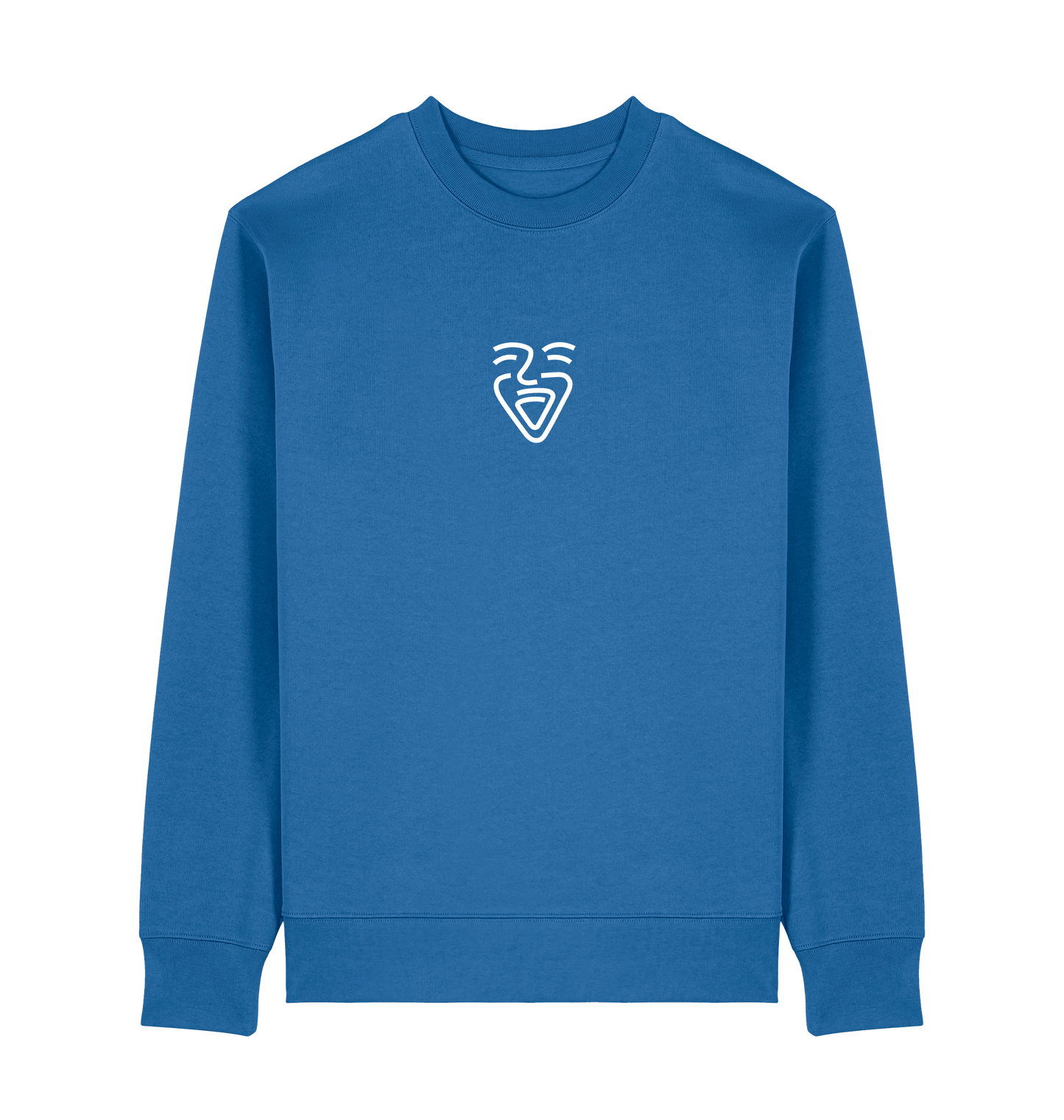 Mindful Blue Printed Sweater Front