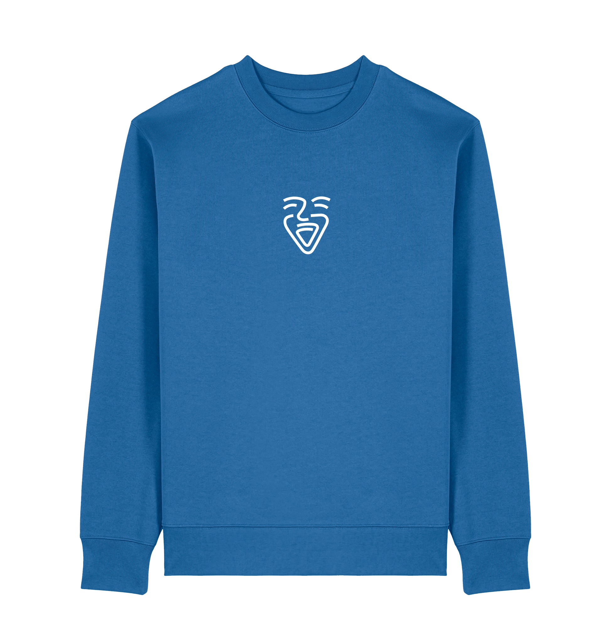 Mindful Blue Printed Sweater Front