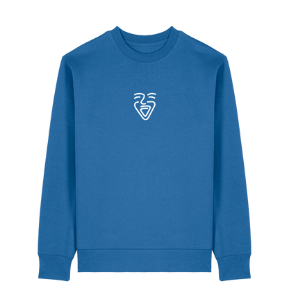 Mindful Blue Printed Sweater Front