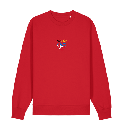 Red Printed Sweater Front