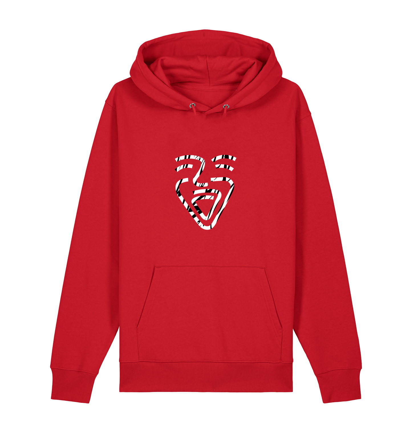 Red Printed Sweater Front
