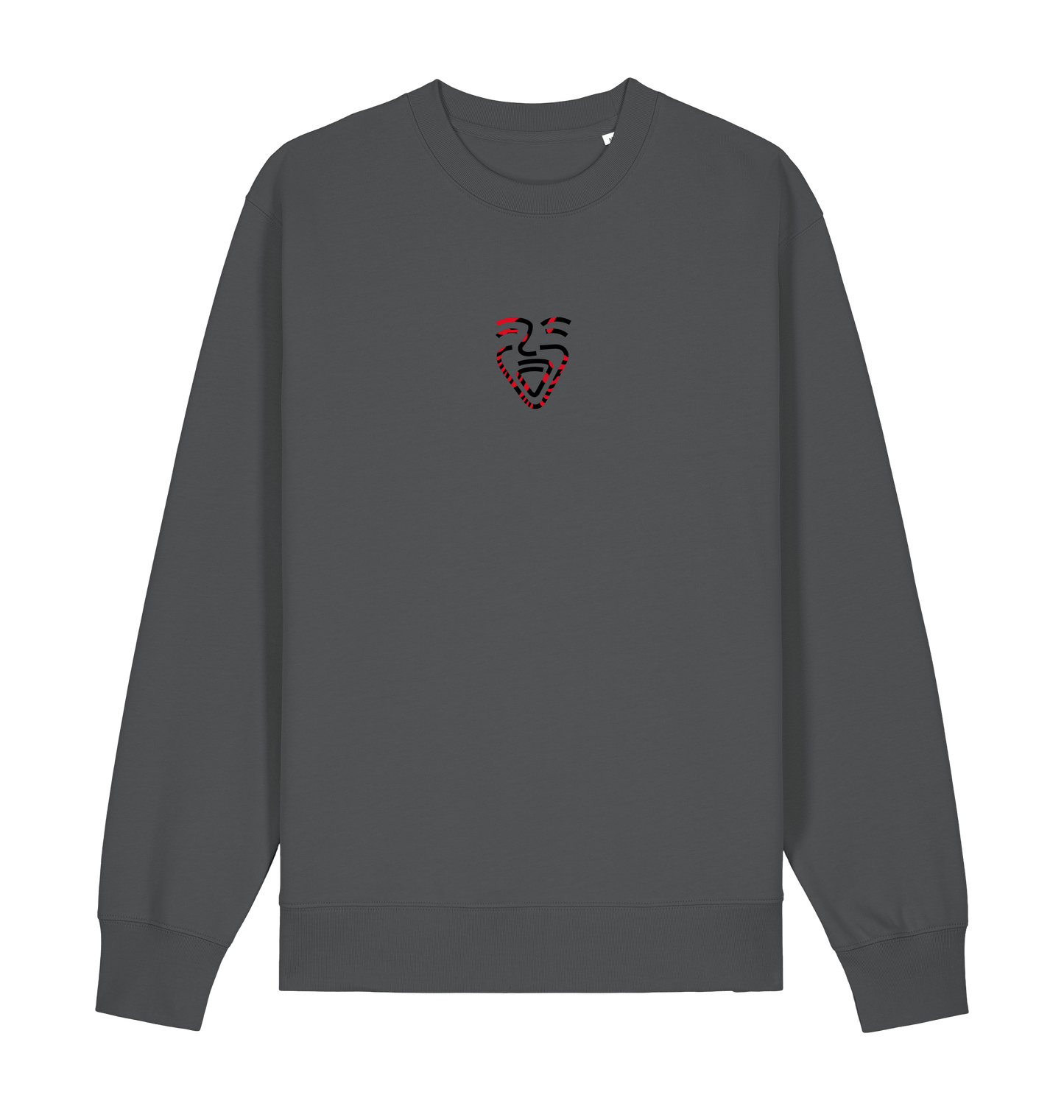 Anthracite Printed Sweater Front