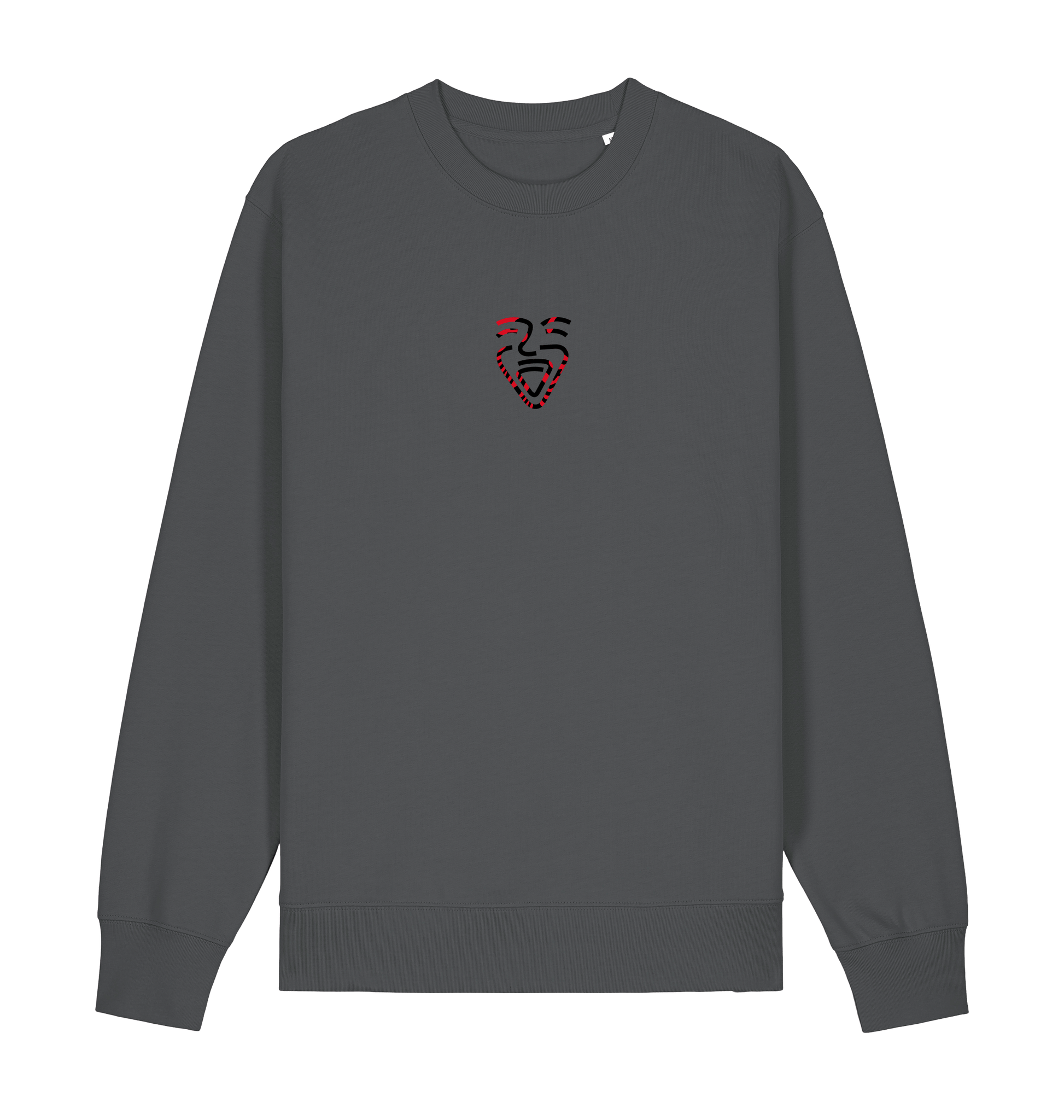 Anthracite Printed Sweater Front