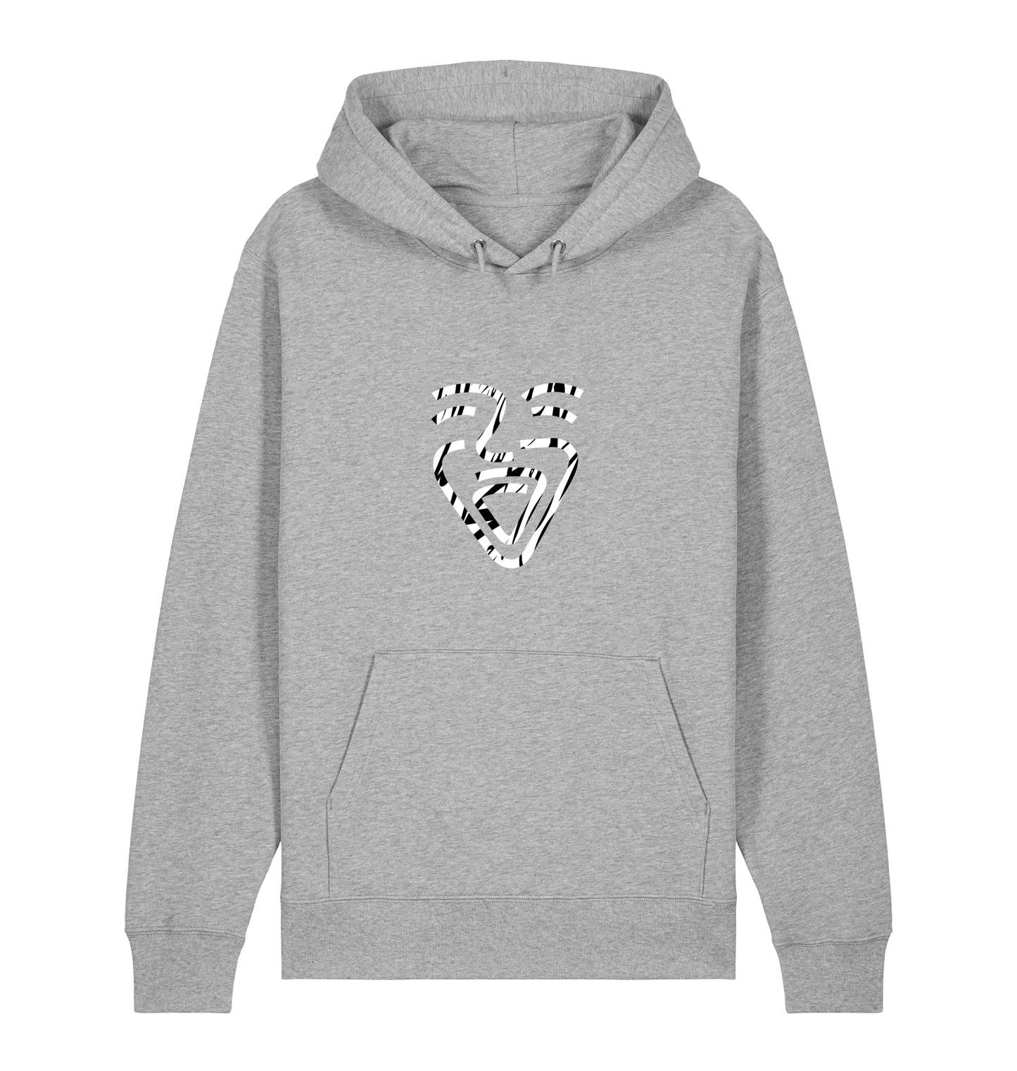 Heather Grey Printed Sweater Front