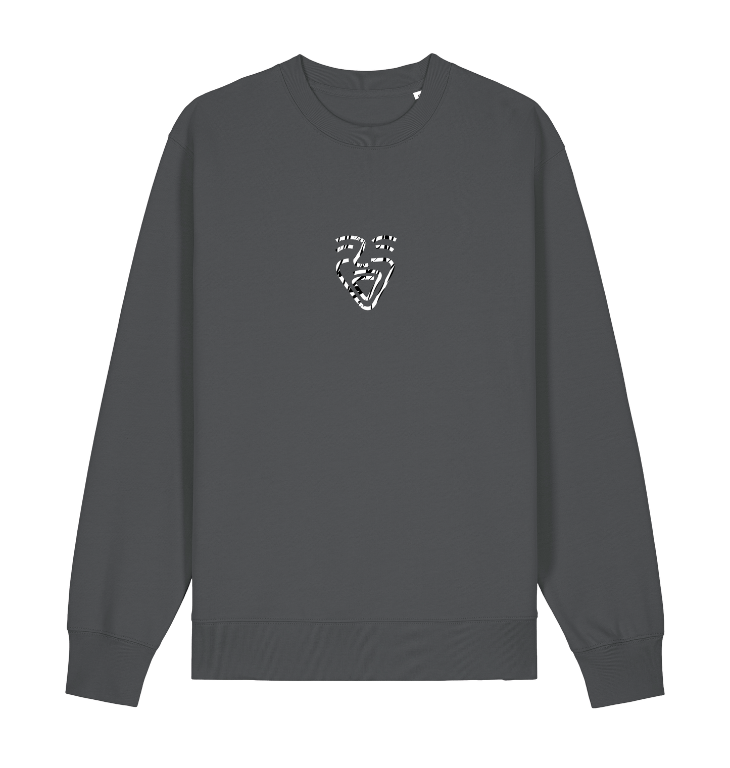 Anthracite Printed Sweater Front