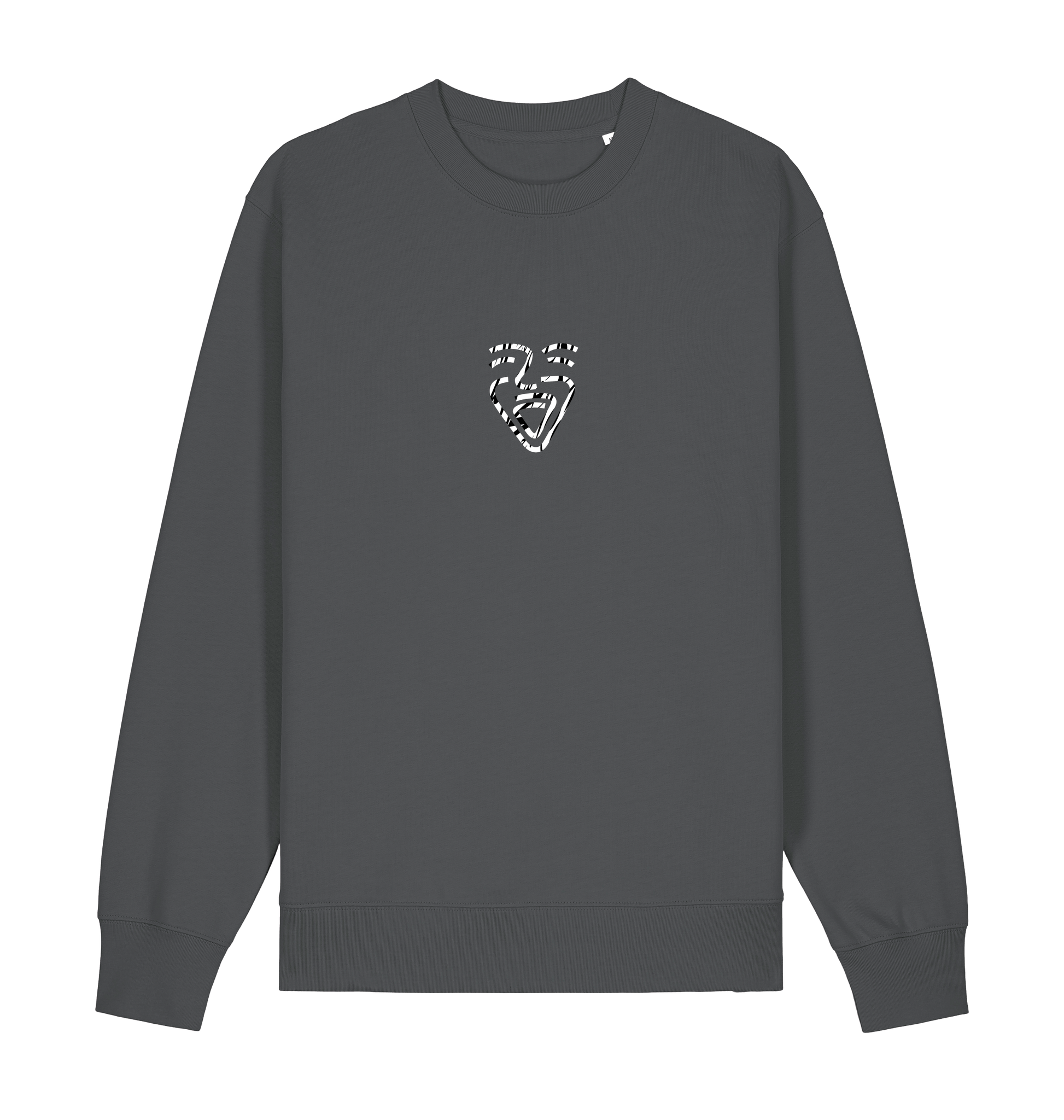 Anthracite Printed Sweater Front