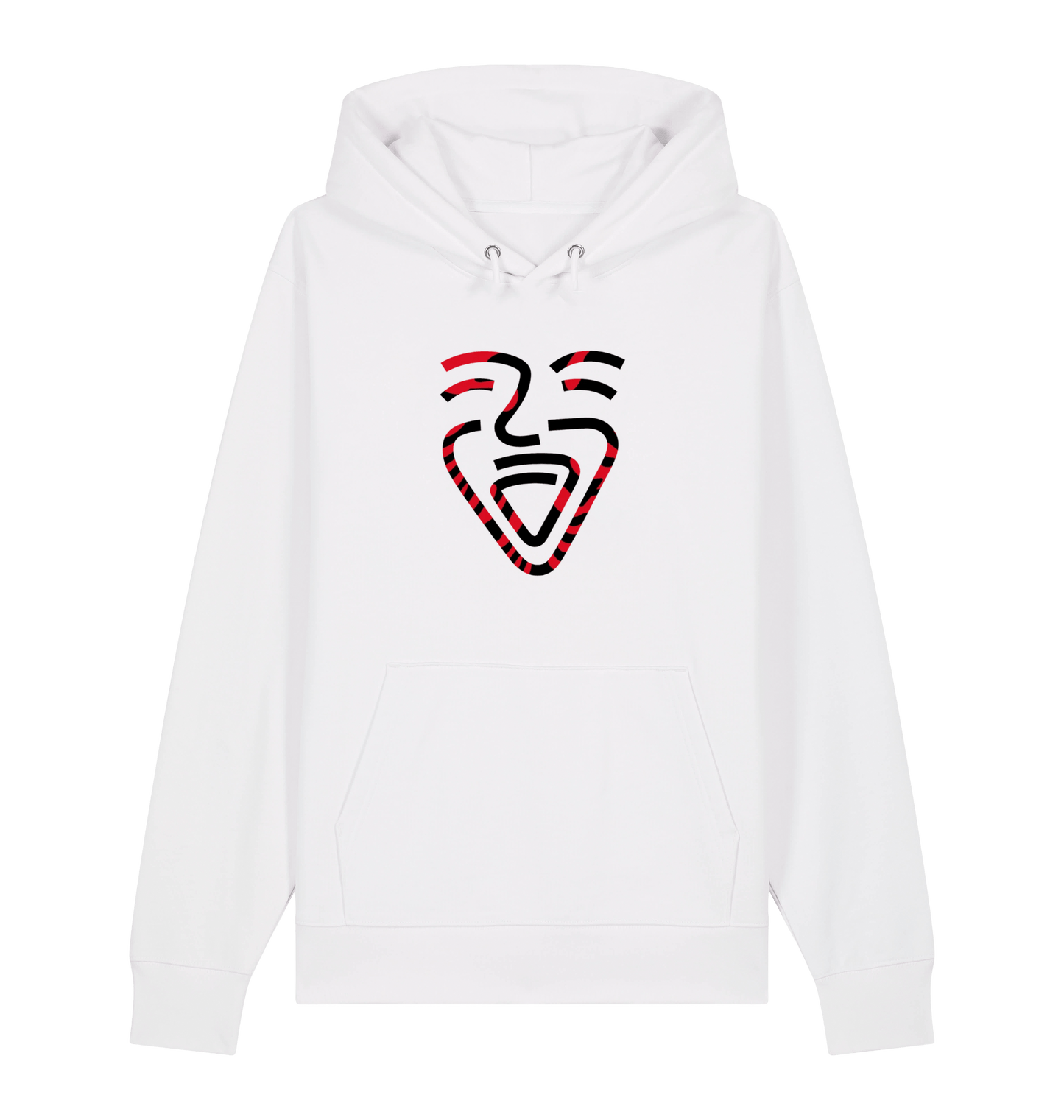 White Printed Sweater Front