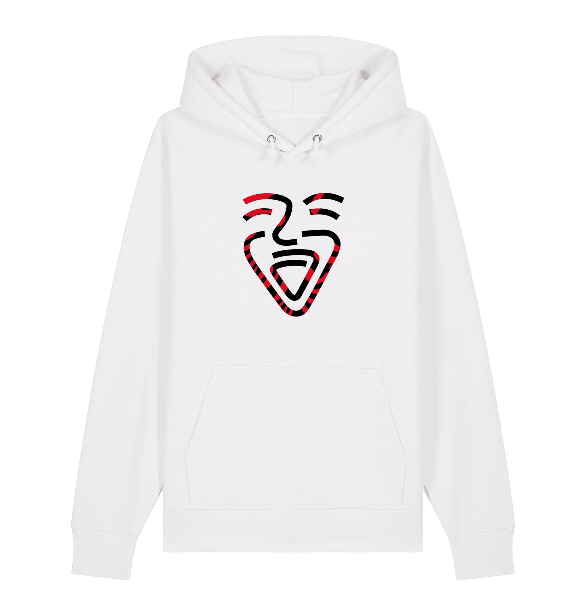 White Printed Sweater Front